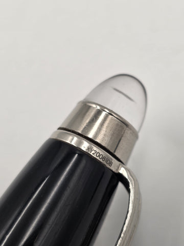 Vtg Montblanc StarWalker Doué Rollerball Pen Black Resin Platinum Metal Germany