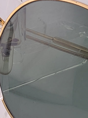 Rare 1980s 52/21mm VINTAGE B&L RAY BAN USA ROUND AVIATOR SUNGLASSES