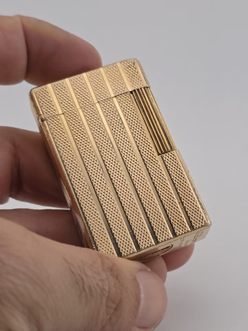 Vintage Collectible Authentic St Dupont France Gold Plated Ligne 1 Lighter.