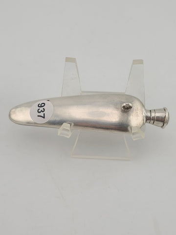 Antique 19thC Sterling Silver Pendant Chatelaine Perfume Scent Bottle W Wisteria