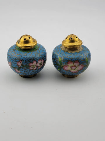 Gorgeous Assortment Of Mid Century  Cloisonne Including Eggs, Vase & Shakers