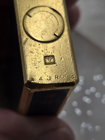 Rare Vintage S.T. Dupont Paris Ligne 1 Laque de Chine Royal Blue Gas Lighter