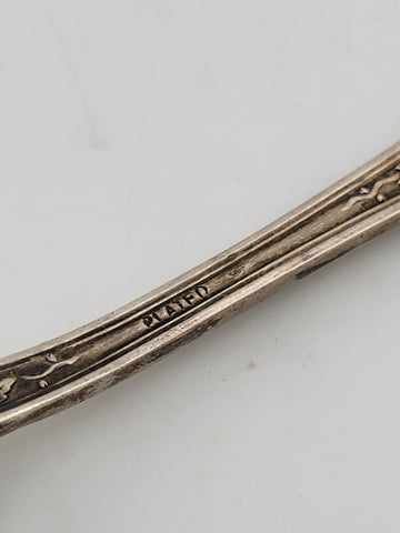 Antique Set Of 12 Small Silver Plated Spoons in Case from Ercuis Pompadour.