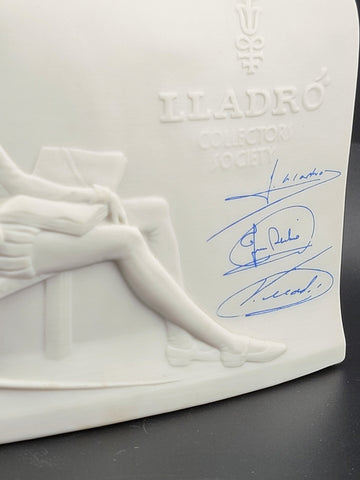 Lladro Collectors Society Don Quixote Porcelain Bisque Plaque With Shellback.