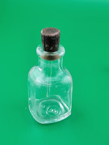 ANTIQUE LOT 4 OF PERFUME / MEDICINE/ INK BOTTLES C 19TH C & EARLY 20TH C.