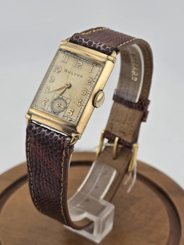 Private: Antique 1941 Bulova President 10k GF Wristwatch. Phil Collins Estate.