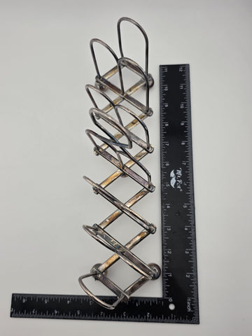 Antique Silver Plated Victorian Toast Rack Thomas White Sheffield England C1880
