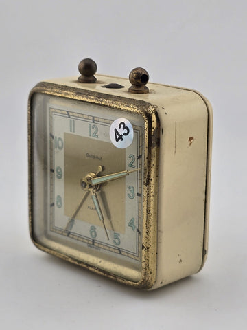 Vintage Guild-Hall Alarm Wind Up  Clock. Made In Germany. Mid 20th Century Works