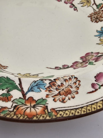 Rare Antique Set of 4 1882 & 83 Wedgwood Queensware dinner plates. VG Condition