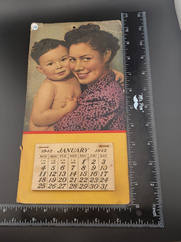 Rare Antique Collectible CALENDAR Advertising 1942 PHILLIPS 66 Complete Year.