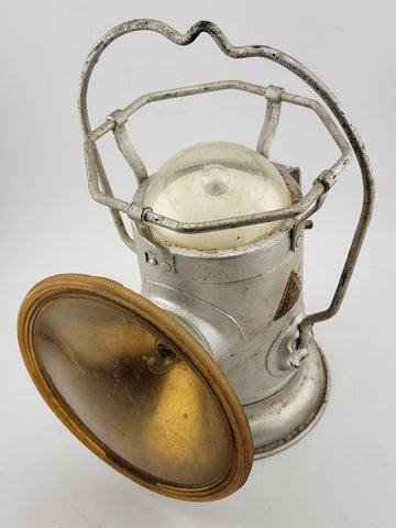 Railroad Coal Miner's Lantern Lamp-Delta Electric Co. Powerlite C 1950. Untested