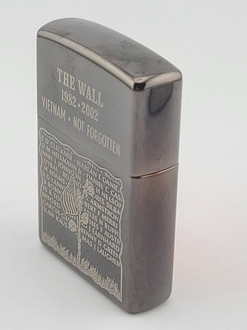 Vintage Rare Unfired 2002 Zippo The Wall Vietnam Remembered 1982 - 2002 Lighter