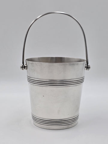 Vintage Christofle France Silverplate Art Deco Ice Bucket Wine Cooler Insert