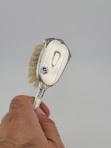 Antique 19th Century Victorian Sterling Silver 925 baby brush. Good Cond.