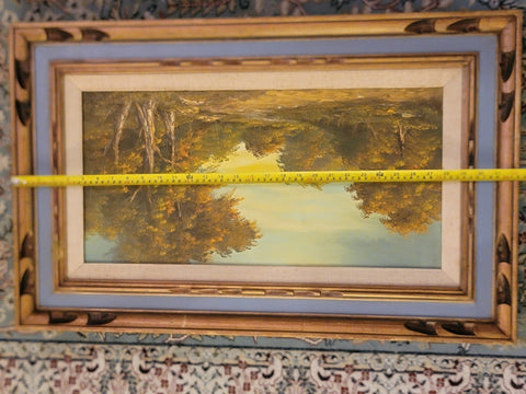 Antique One Of Kind Hand Painted Oil On Canvas Painting Signed W. Cook. Read.