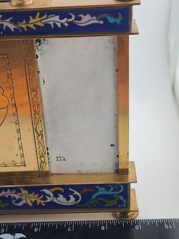 Vintage Exquisite Renaissance-Style Chinese Enamel & Cloisonne Clock. Working.