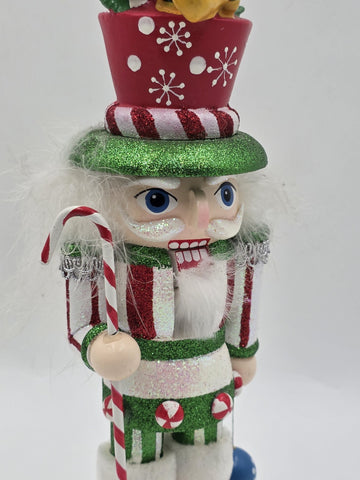 Hollywood Disney Mickey Mouse Wearing Sweater Wooden Christmas Nutcracker 14 In