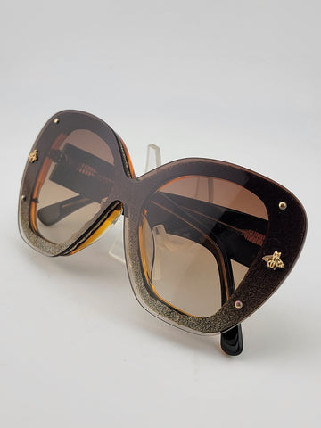 Rare Vintage Oversized Gucci Italy Womens Sunglasses GG2240 003 - 150-145.