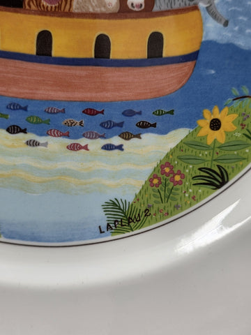 Villeroy & Boch Design Naif Laplau 4 Dinner Plates Christmas Village Noah Ark