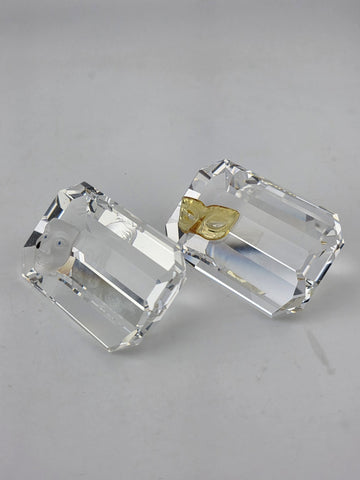 Set Of 2 Vintage Swarovski Figurine Shield Columbine. Excellent Condition.