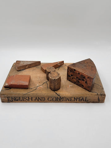 Antique 19th C One Of A Kind English & Continental Wooden Cheese Display Board.