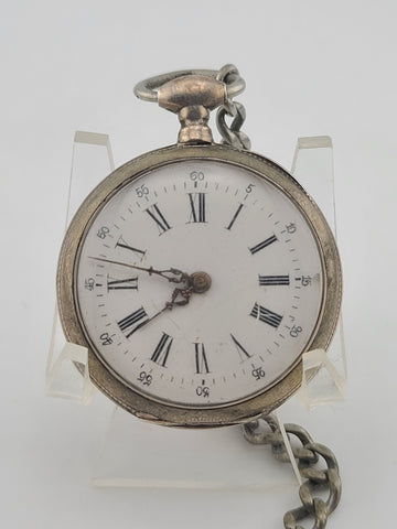 Antique 1880 French Cylinder Pocket Watch 10J “Cylindre Dix Rubis” Key Wind Read