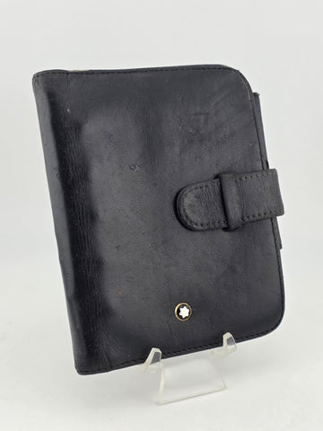 VTG MONTBLANC BOHEME 106788 POCKET ORGANIZER-WALLET BLACK-PEARL LEATHER ITALY