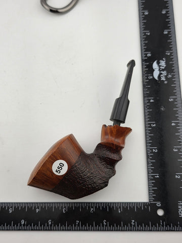 Vintage Ben Wade Spiral Partially Sandblasted Bent Dublin Tobacco Pipe. Denmark.