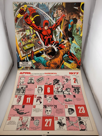 MARVEL COMICS MEMORY ALBUM CALENDAR 1977 ROY THOMAS JACK KIRBY COLAN UNUSED.