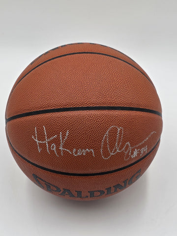 100% Original Hakeem Olajuwon Autographed Spalding Official  NBA Basketball.