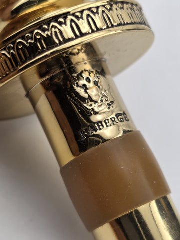 Rare Original Gorgeous Faberge Egg Gold Coronation Bottle Stop W Original Box.