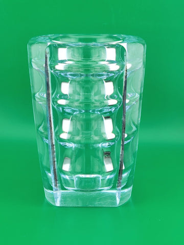 ORREFORS 1930s Edvin Ohrstrom Öhrström RARE Ribbed Optic Glass  Vase, Sweden