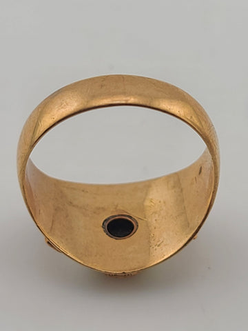 Vintage 10k Solid Gold Masonic Ostby Barton Shriner Ring Size 9. Weight 6.1 Gram