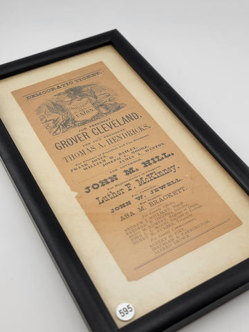 Rare Democratic Ticket President Grover Cleavland New Hampshire 1884 Election