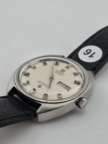 Vintage 1972 TISSOT Seastar Men's Automatic Swiss Watch Day Date. Working Cond.