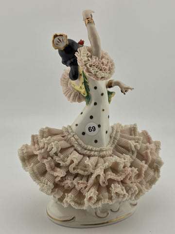 Antique Crown Alka Dresden CARMEN Lady Floral German Flamenco Dancer Gremany