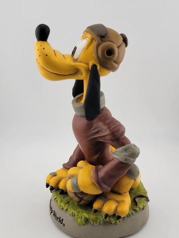 Disney Pluto Leather Helmet Football Bobblehead Figurine- Disney World Resort