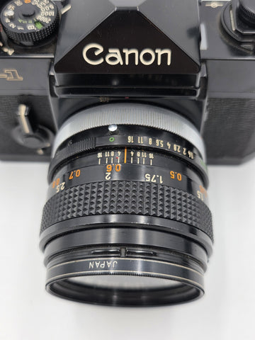 Vtg Canon F-1 35mm Film Camera Kit w/ FD 50mm f/1.4 S.S.C. & 90–230mm W Case