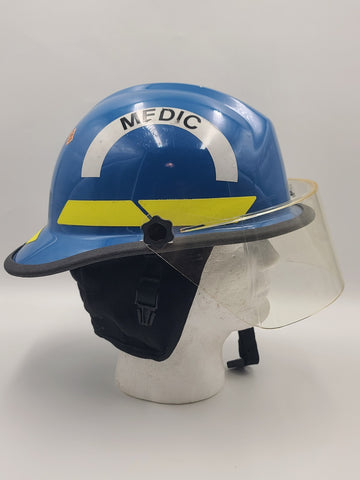 Vintage 2009 Bullard Firedome Medic Fire Helmet w/ Interior Lining & Face Shield