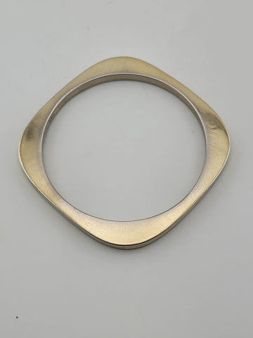 Antique Elegant Sterling Silver Art Deco Geometric Bangle Bracelet.