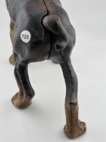 Rare Antique Hubley C 1915 Cast Iron Boston Terrier Door Stop Original Paint
