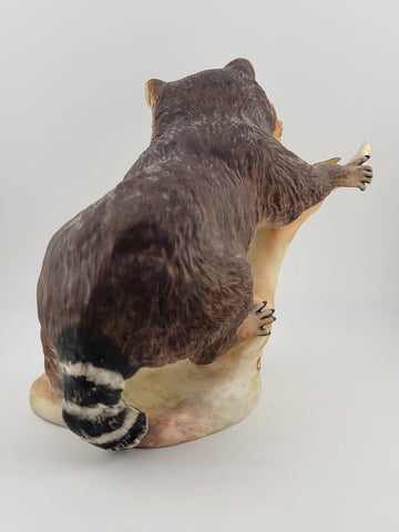 Vintage Cybis Raffles The Raccoon 7" Porcelain Figure Figurine. VG Cond.