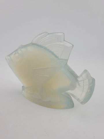 Vintage Sabino Opalescent Glass Fish Model Chabot 5023 Figurine 3.5" tall by 4.5