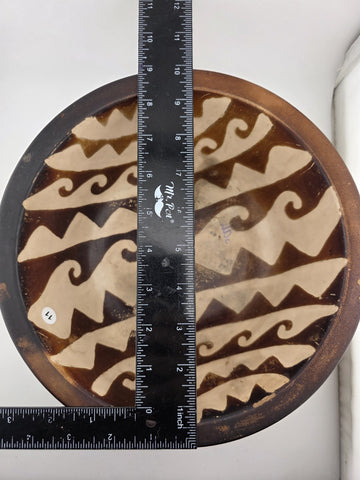 Rare Vintage Jose Sosa 2002 Chulucanas Peruvian Clay Pottery Bowl 10" Signed