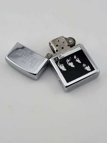 Zippo Lighter The Beatles - John Lennon, Paul McCartney, George & Ringo. Works.