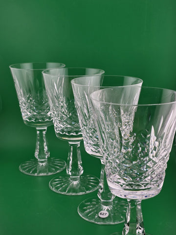 Set Of 4 Antique Waterford Crystal Kenmare Water Goblet Glasses 6 3/4" H