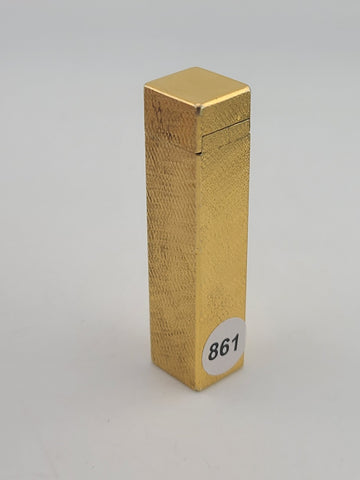Rare Vintage Cube Cartier Lighter - 18k Yellow Gold Plated Cigarette Lighter