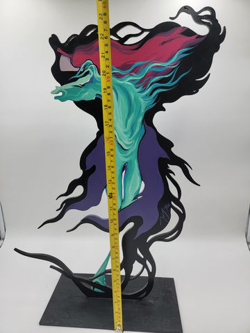 Rare Ltd Edition Bonnie Leibowitz Hand Painted Acrylic on Cast Iron 26/50. 24 In