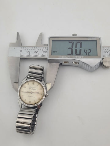 BULOVA 23 Sunburst Self Winding Watch. 23 Jewels 10BPAC Automatic 1950’s. Works.