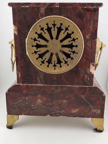 Rare Antique Medaille D'or Heavy Marble Mantle Clock Dated 1900. Working.